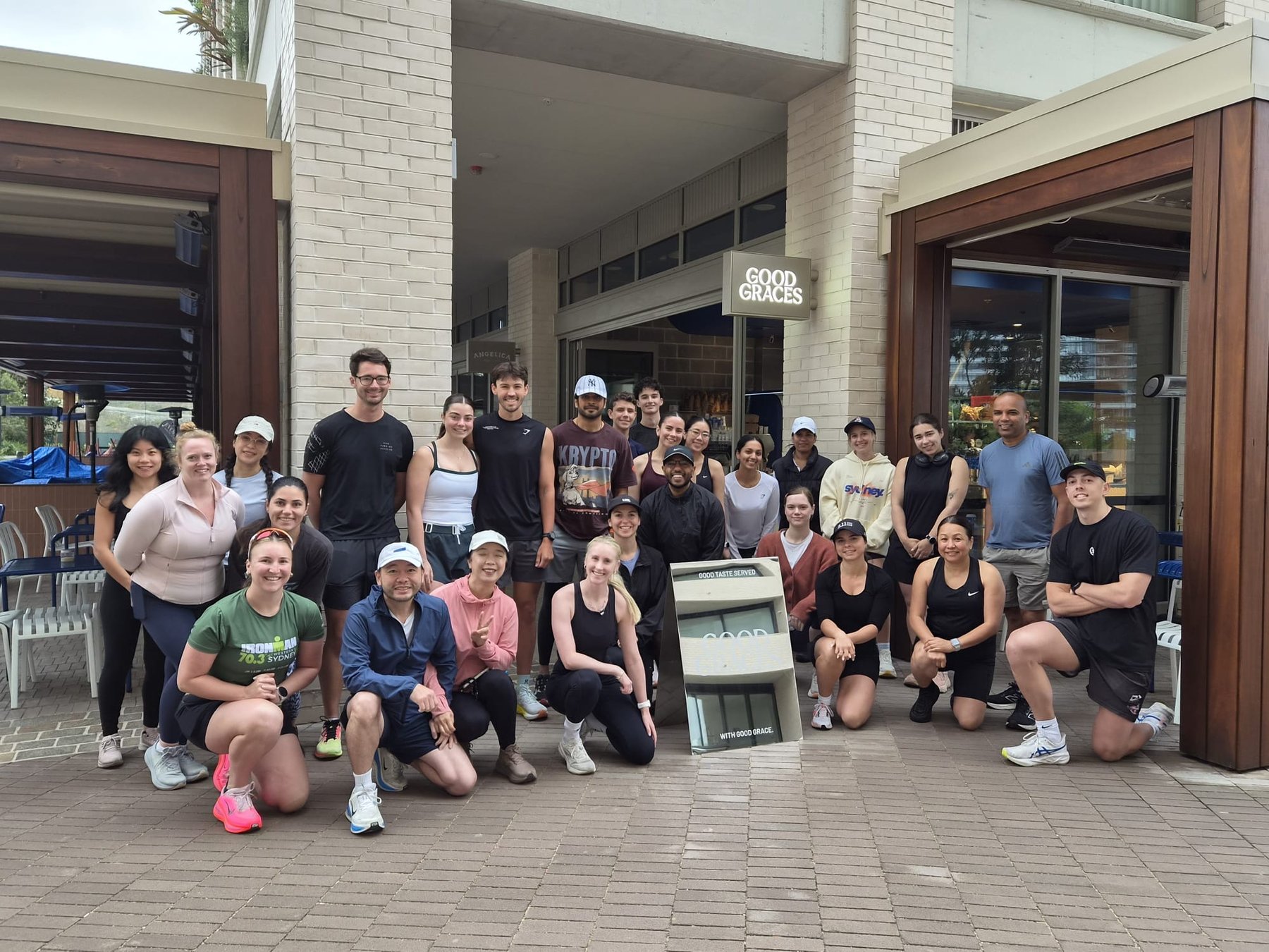 The Hybrid Club group outside Good Graces, Norwest, at the first event